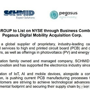 【行业消息】SCHMID达成商业合并协议，计划Q4上市